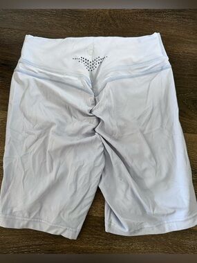 Women's Athletic Bike Shorts in Light Blue - Performance Fit
